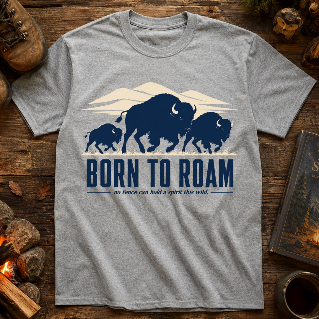 Born to Roam Mountain Hiking Trekking T-Shirt