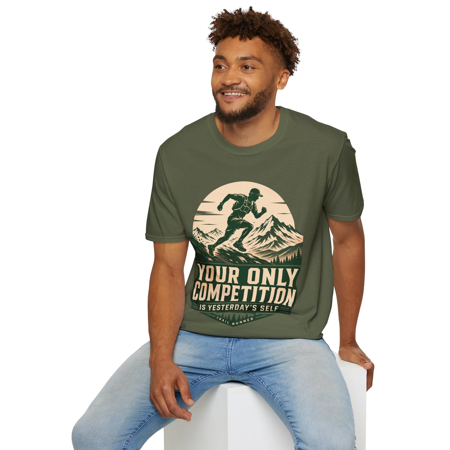 Your Only Competition Mountain Hiking Trekking T-Shirt