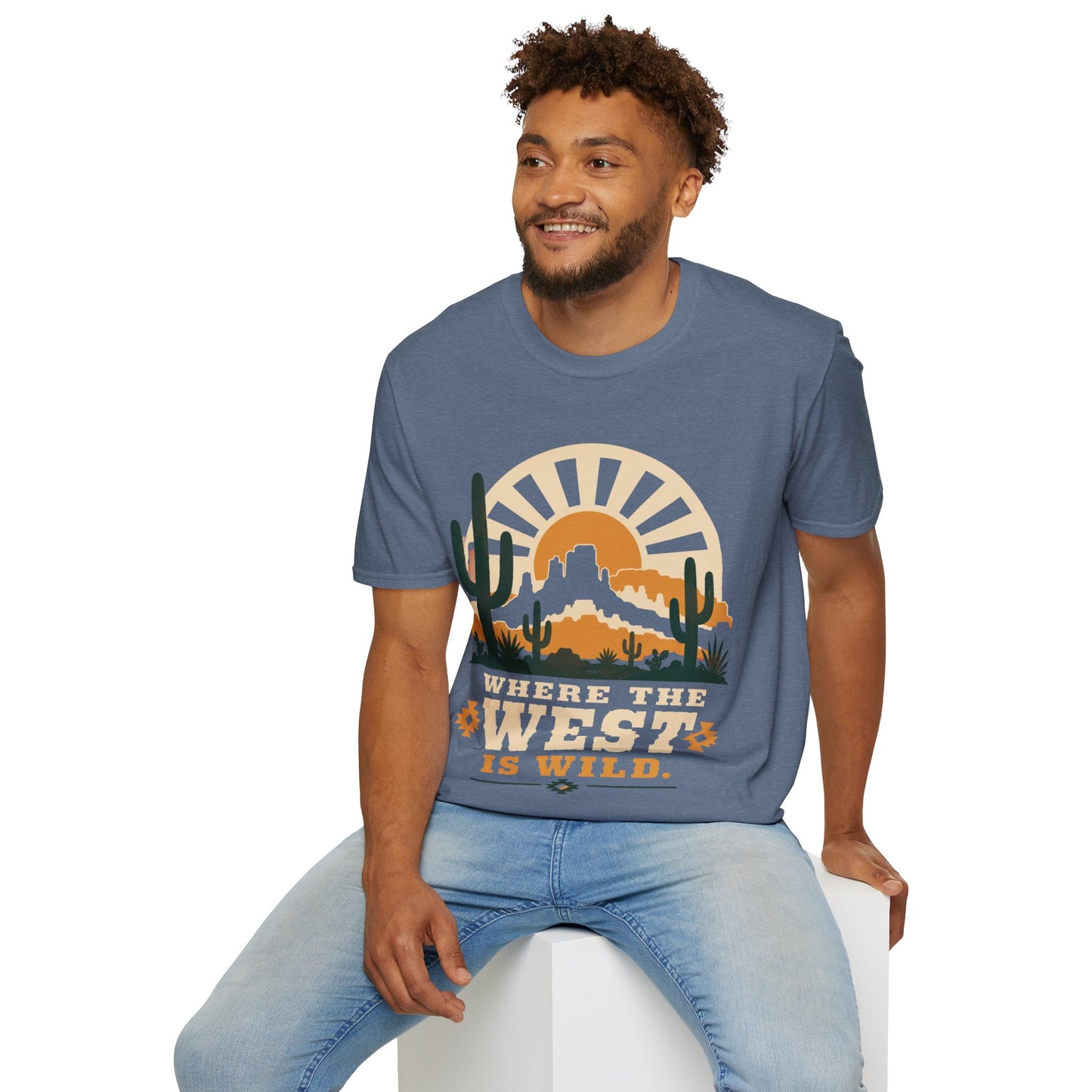 Where The West is Wild Mountain Hiking Trekking T-Shirt