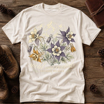 Wild And Rooted Mountain Hiking Trekking T-Shirt