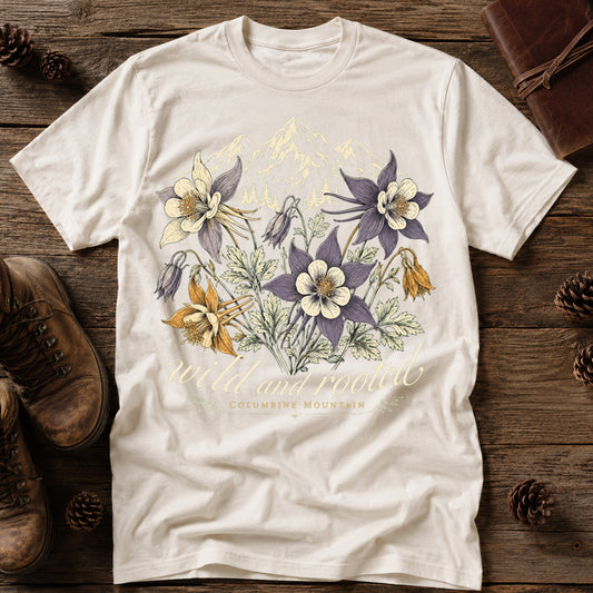Wild And Rooted Mountain Hiking Trekking T-Shirt