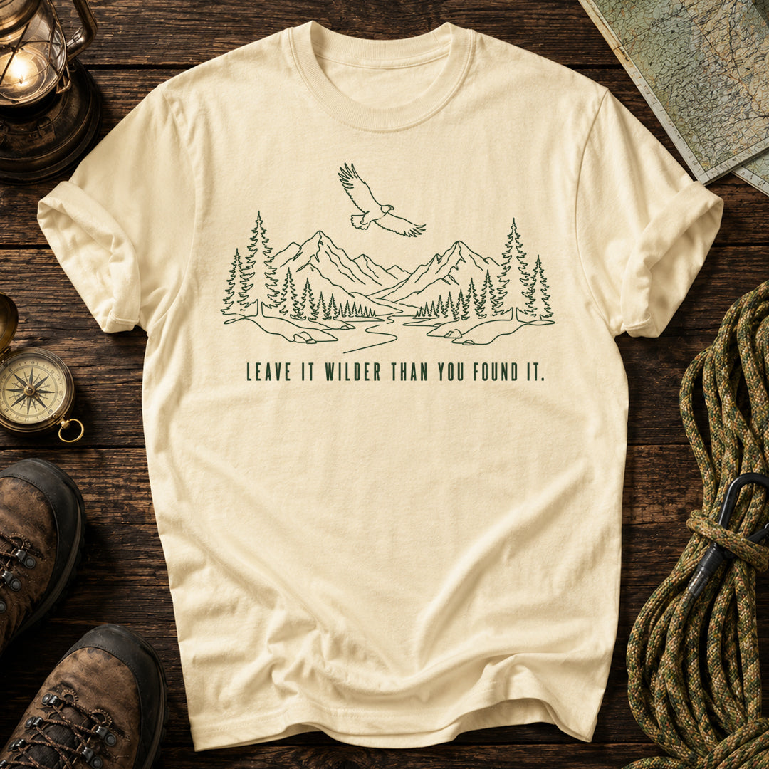 Leave IT Wilder Hiking  Mountain Hiking Trekking T-Shirt