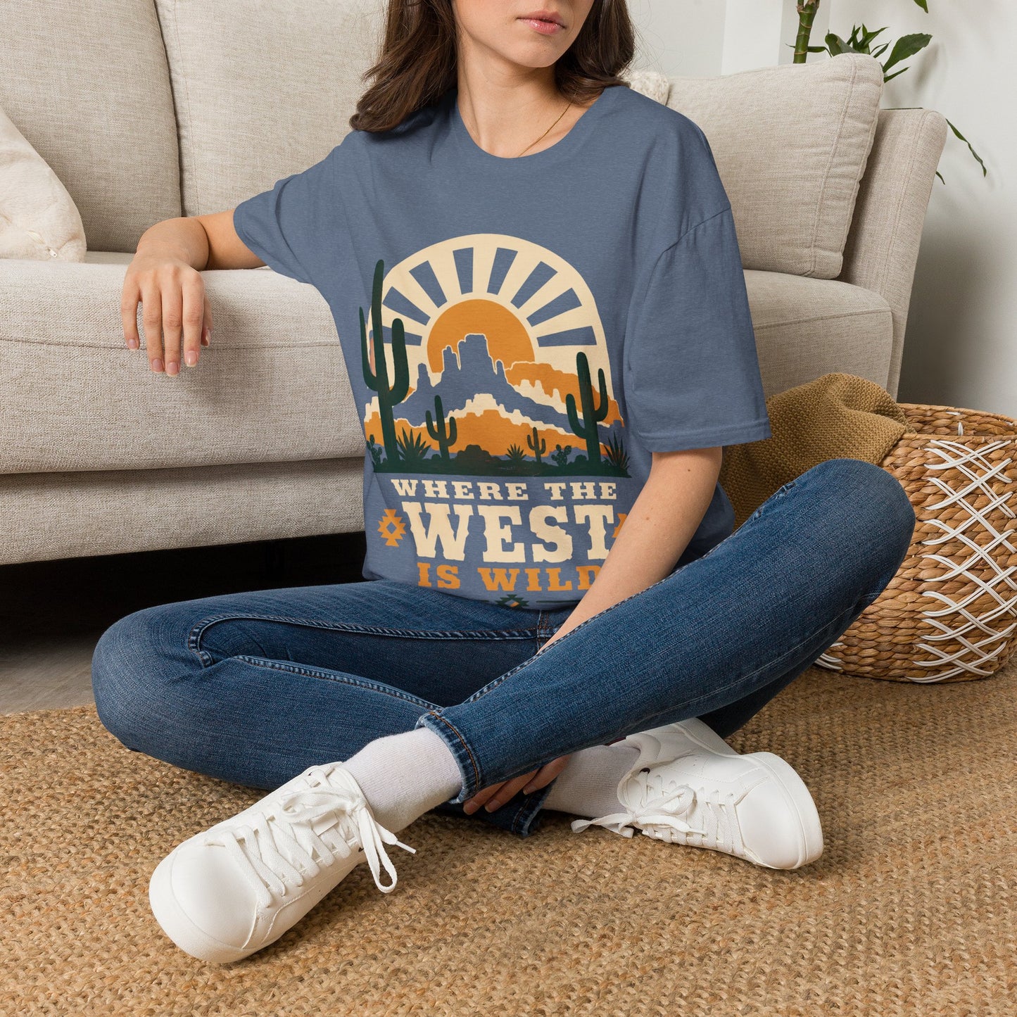 Where The West is Wild Mountain Hiking Trekking T-Shirt