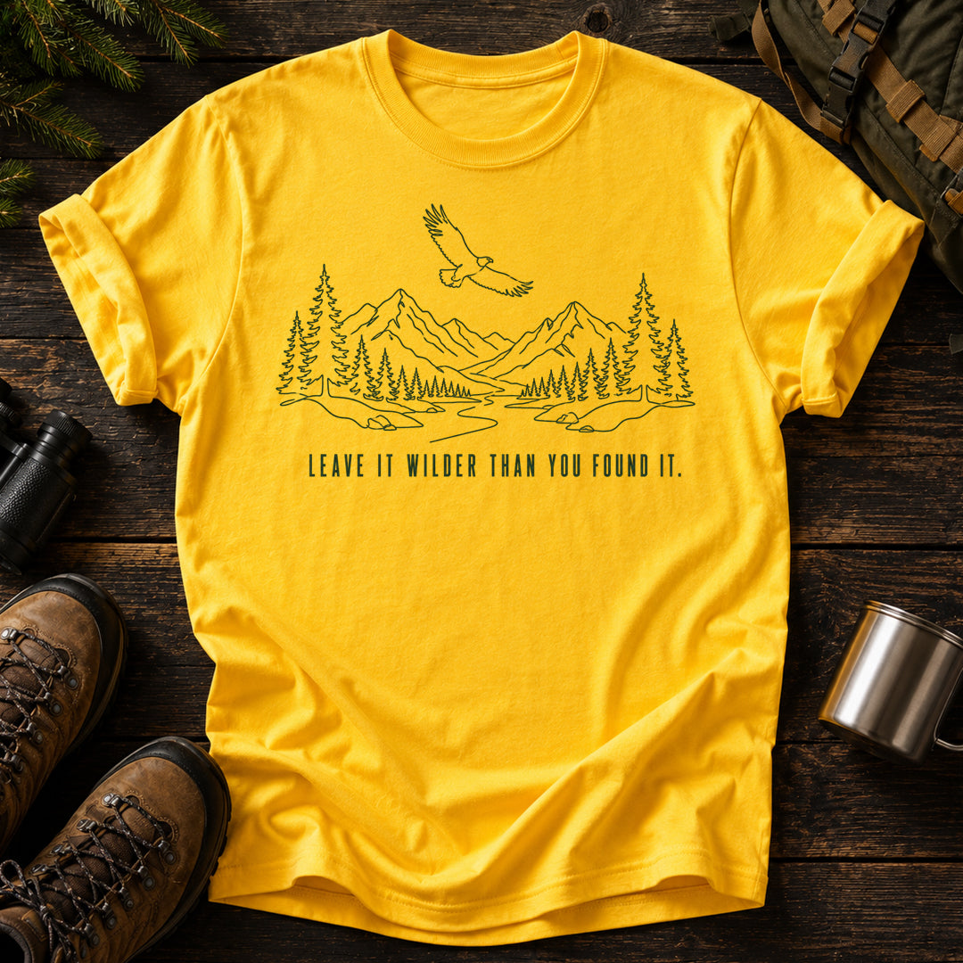 Leave IT Wilder Hiking  Mountain Hiking Trekking T-Shirt